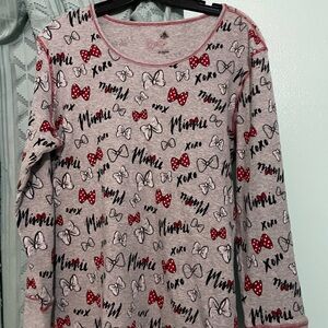 Disney Womens minnie mouse thermal tshirt